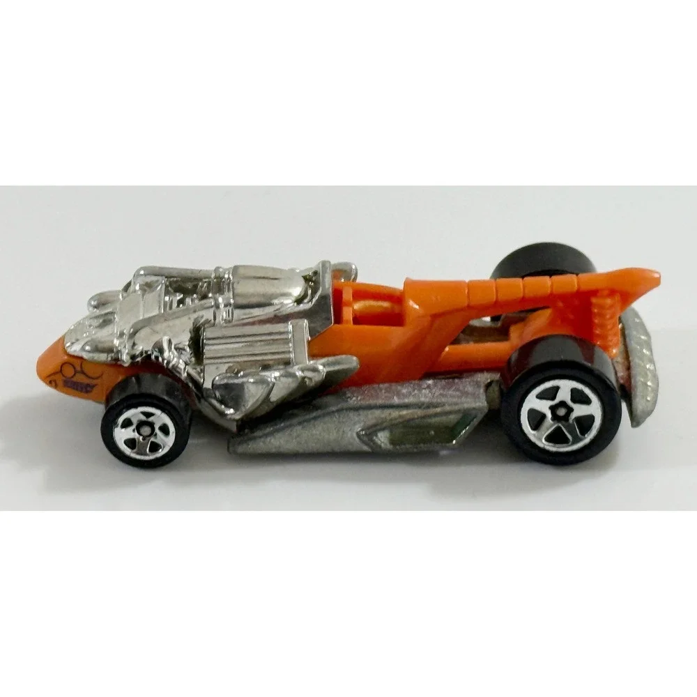 Hot Wheels Draggin' Tail Kids 1:64 Orange Chrome Diecast Fantasy Dragster Car